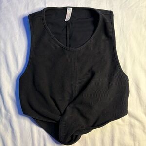 Sleeveless Black Ribbed Free People Top